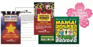 Scratch and win cards for trade shows and giveaways